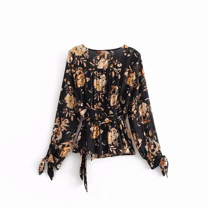 2018 Bohemia Long Sleeve Print Tops