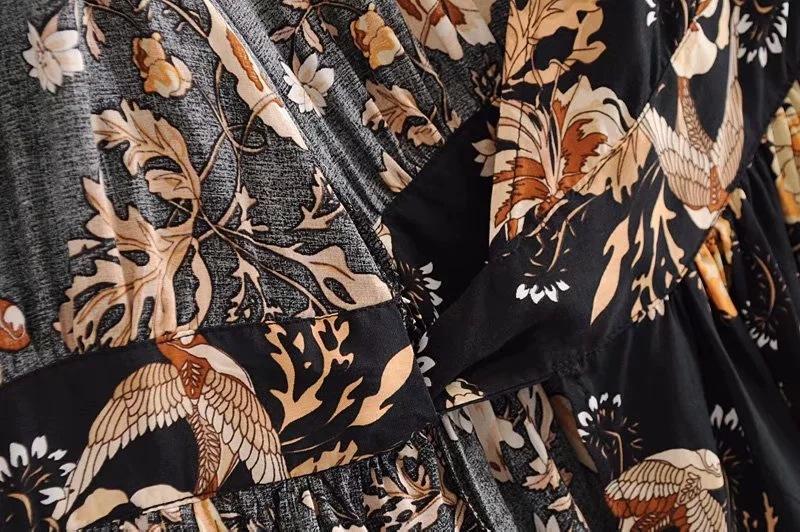 2018 Bohemia Long Sleeve Print Tops