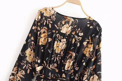 2018 Bohemia Long Sleeve Print Tops