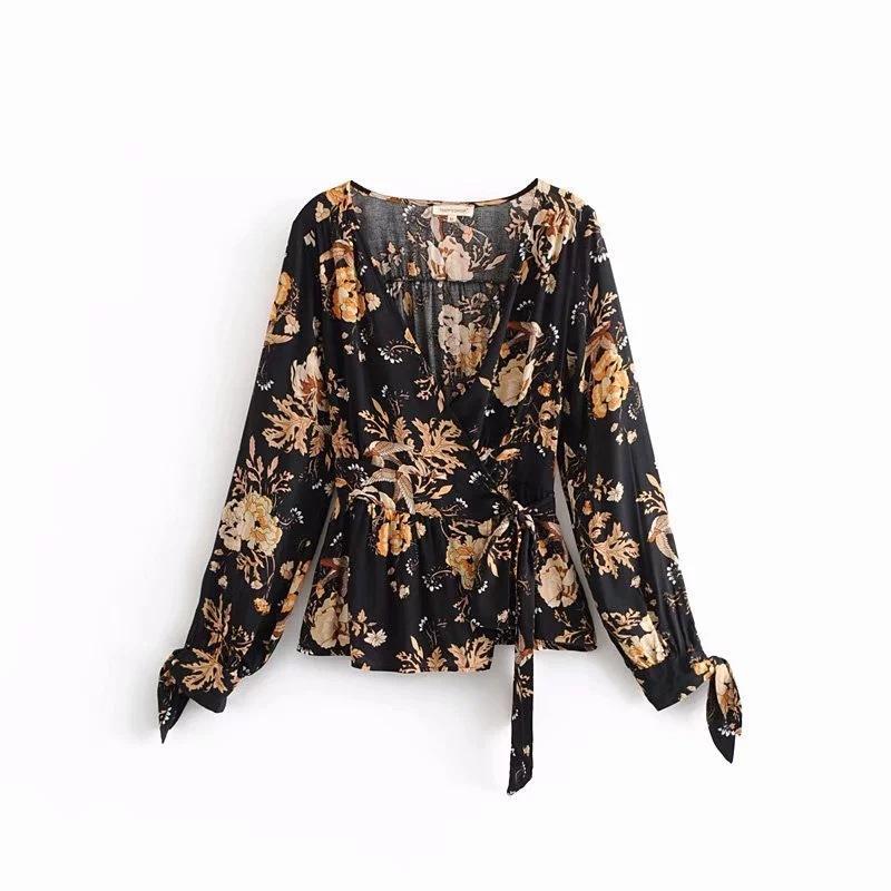 2018 Bohemia Long Sleeve Print Tops