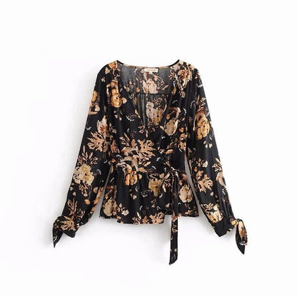 2018 Bohemia Long Sleeve Print Tops