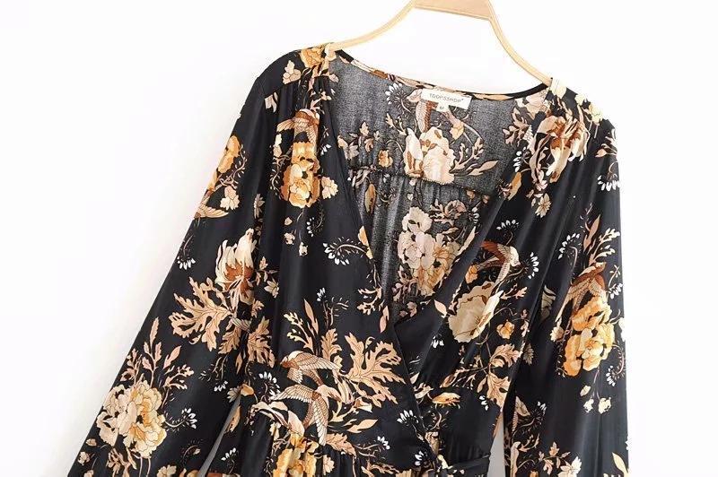 2018 Bohemia Long Sleeve Print Tops