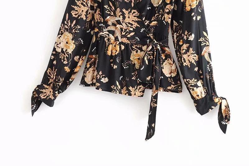 2018 Bohemia Long Sleeve Print Tops