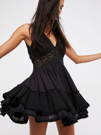 Beach Skirts Vacation Halter Dress For Cocktail