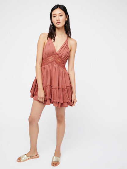 Beach Skirts Vacation Halter Dress For Cocktail