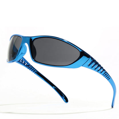 Colourful Hollow-Out Futuristic Sunglasses