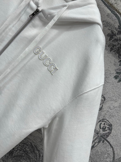 Gucci 2025 Sweatshirt Jacket White Cotton