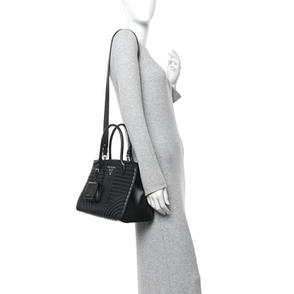 Soft Calfskin Impunture Diagramme Tote Black