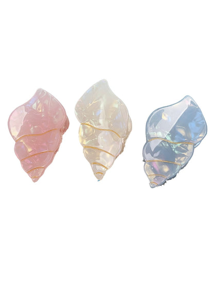 Clio - Acrylic Conch-Shaped Hair Clips - Sweet &amp; Cute