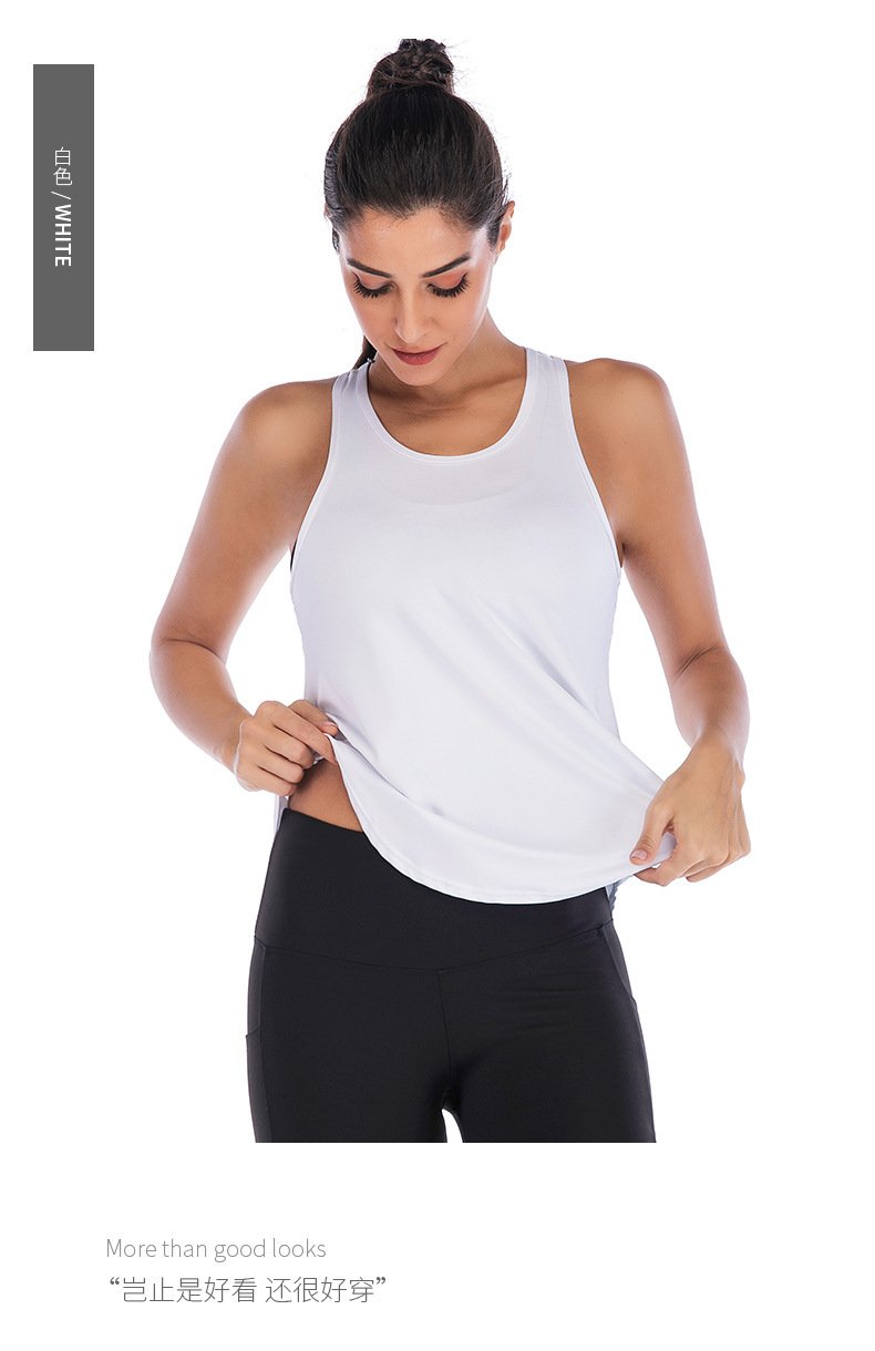 Sports Vest Split Mesh Breathable Yoga Clothing Fast Drying Moisture Absorption Yoga Vest For Women