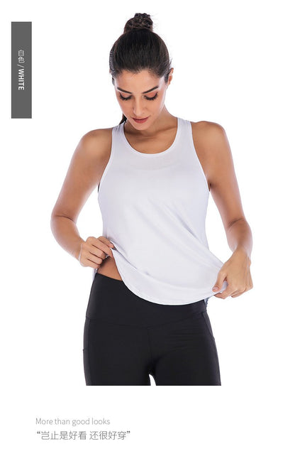 Sports Vest Split Mesh Breathable Yoga Clothing Fast Drying Moisture Absorption Yoga Vest For Women