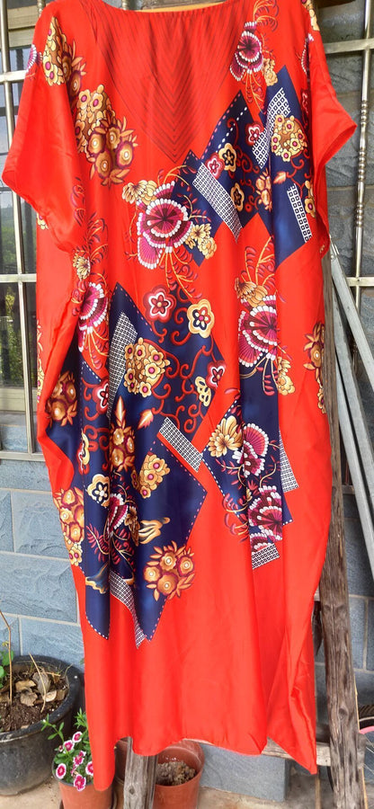 New Imitation Silk Irregular Printing Beach Cover Up