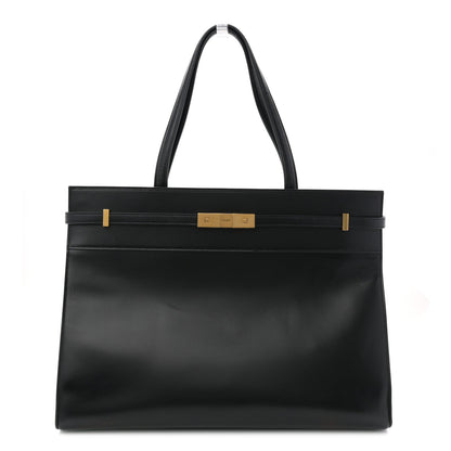 Calfskin Medium Manhattan Shopper Tote Black