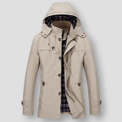 Sky Madrid Hooded Trench Coat