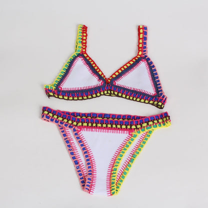 New Style Swimsuit Ladies Knitted Sexy Split Bikini