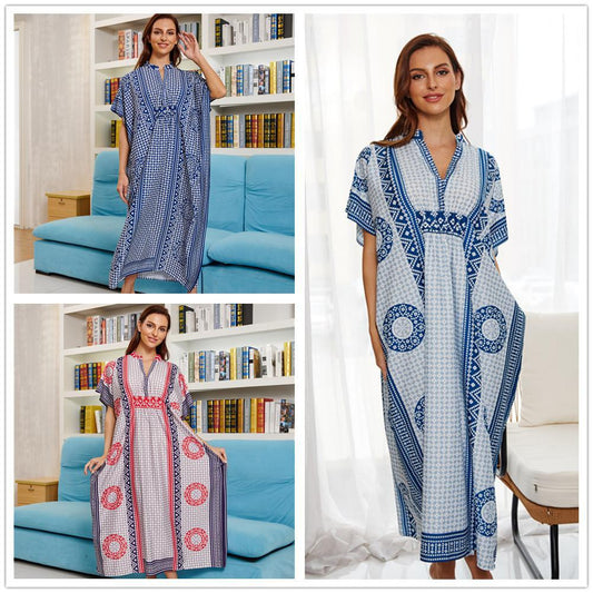 New Four-Way Stretch Printing Loose Casual Cover Up