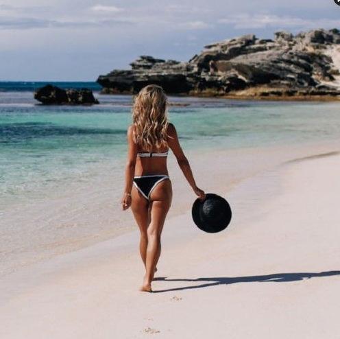 Split-Joint Halterneck Two-Pieces Beach Bikini Swimwear