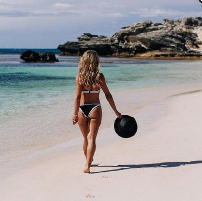 Split-Joint Halterneck Two-Pieces Beach Bikini Swimwear