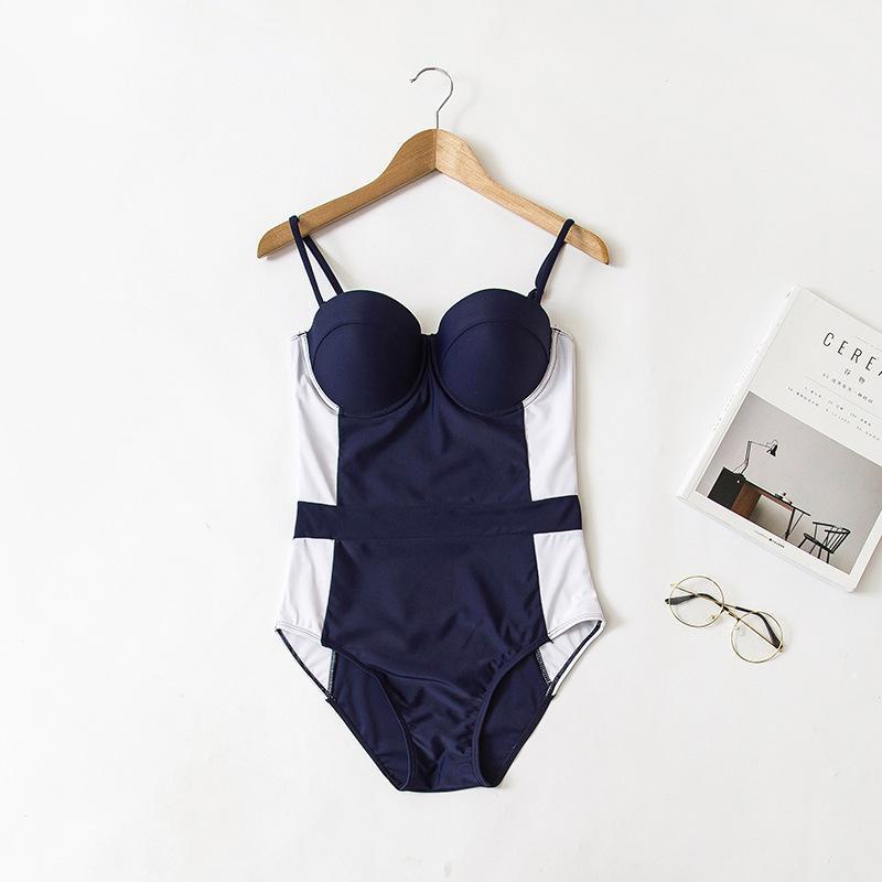 Women'S Siamese Colorblock Swimsuit Bikini