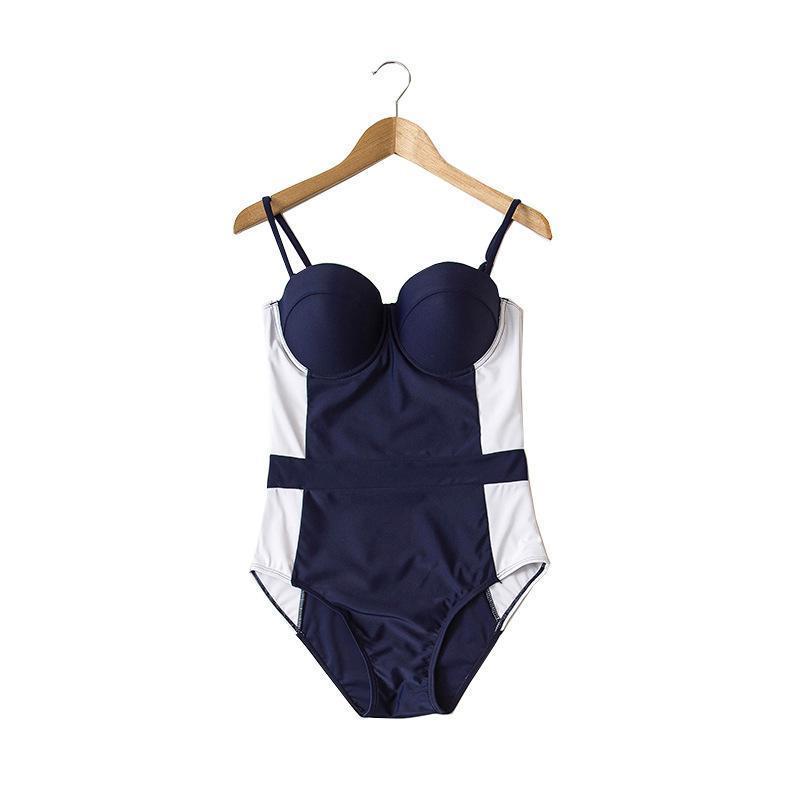 Women'S Siamese Colorblock Swimsuit Bikini