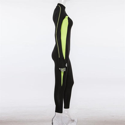 Fashion Color-Block Yoga Suits