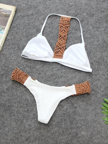 Hand-Knitted Sexy Split Swimsuit Bikini