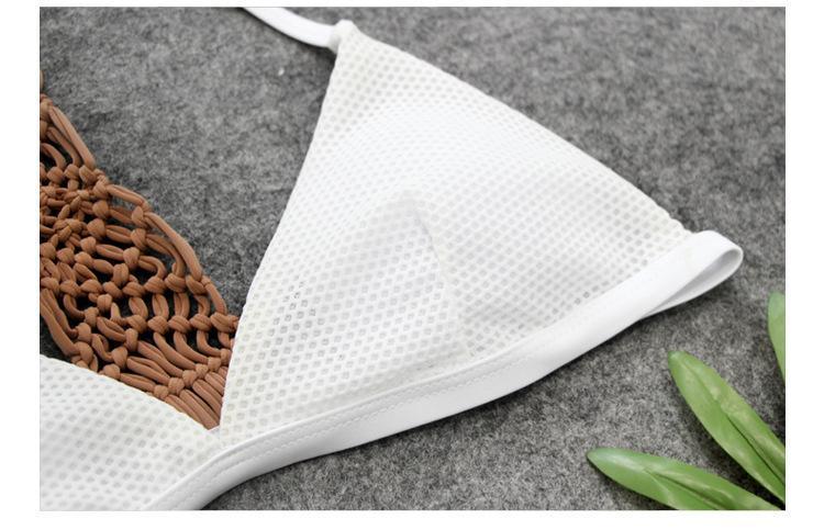 Hand-Knitted Sexy Split Swimsuit Bikini