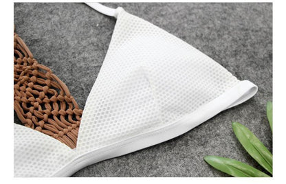 Hand-Knitted Sexy Split Swimsuit Bikini