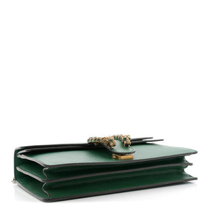 Pebbled Calfskin Small Dionysus Shoulder Bag Emerald