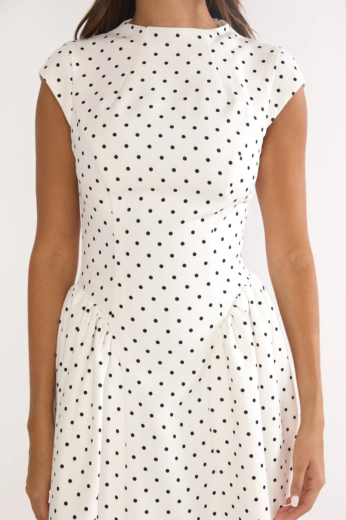 Lynnie Cap Sleeve Maxi Dress Polka Dot