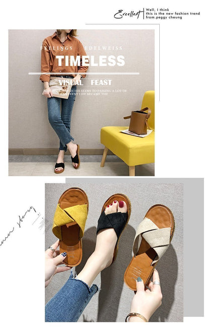 Ins Beach Flat Shoes Sandals And Slippers