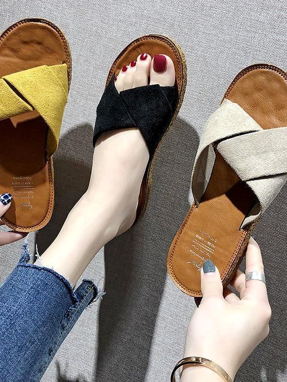 Ins Beach Flat Shoes Sandals And Slippers