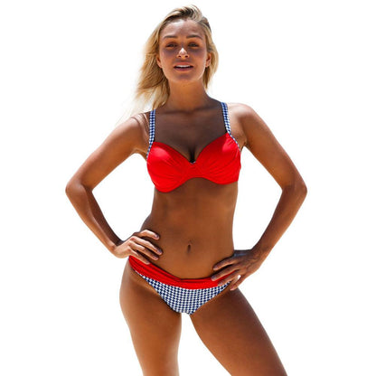 Sexy Bikini Print Sling Women'S Swimsuit Split Two-Piece Set