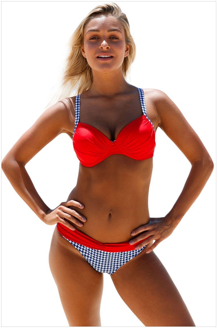 Sexy Bikini Print Sling Women'S Swimsuit Split Two-Piece Set