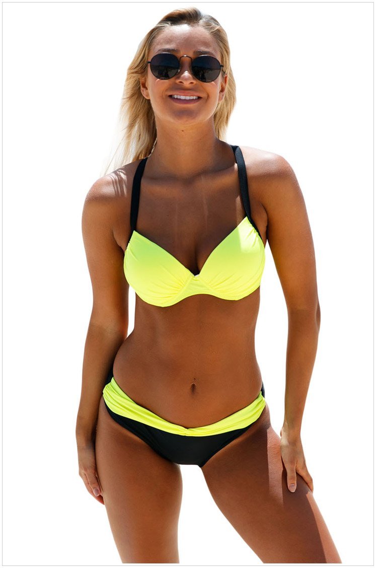 Sexy Bikini Print Sling Women'S Swimsuit Split Two-Piece Set