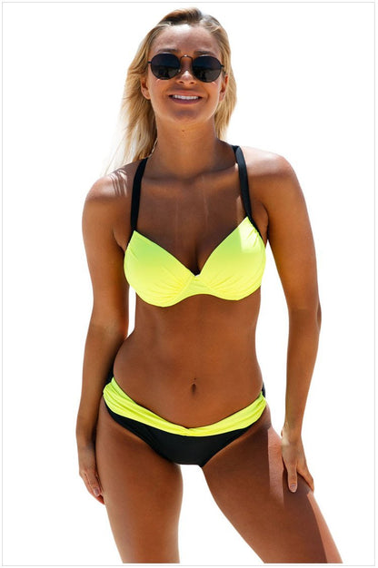 Sexy Bikini Print Sling Women'S Swimsuit Split Two-Piece Set