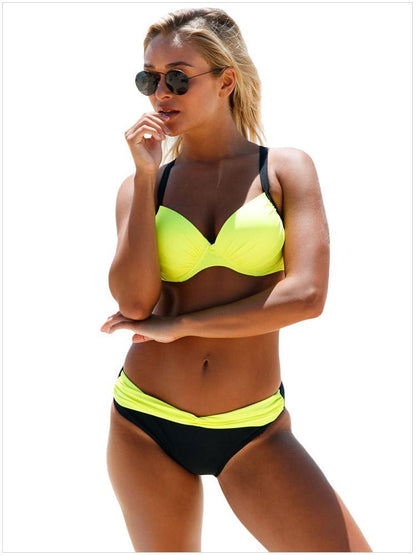 Sexy Bikini Print Sling Women'S Swimsuit Split Two-Piece Set