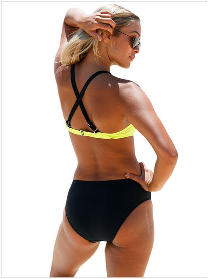 Sexy Bikini Print Sling Women'S Swimsuit Split Two-Piece Set