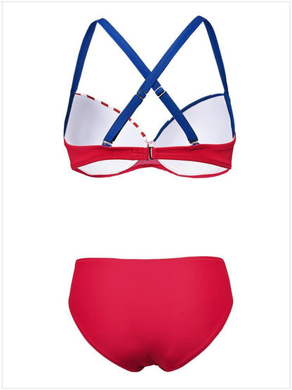 Sexy Bikini Print Sling Women'S Swimsuit Split Two-Piece Set