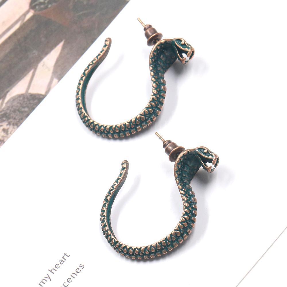 Retro Hand-Woven Rope Serpentine Earrings