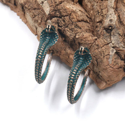 Retro Hand-Woven Rope Serpentine Earrings