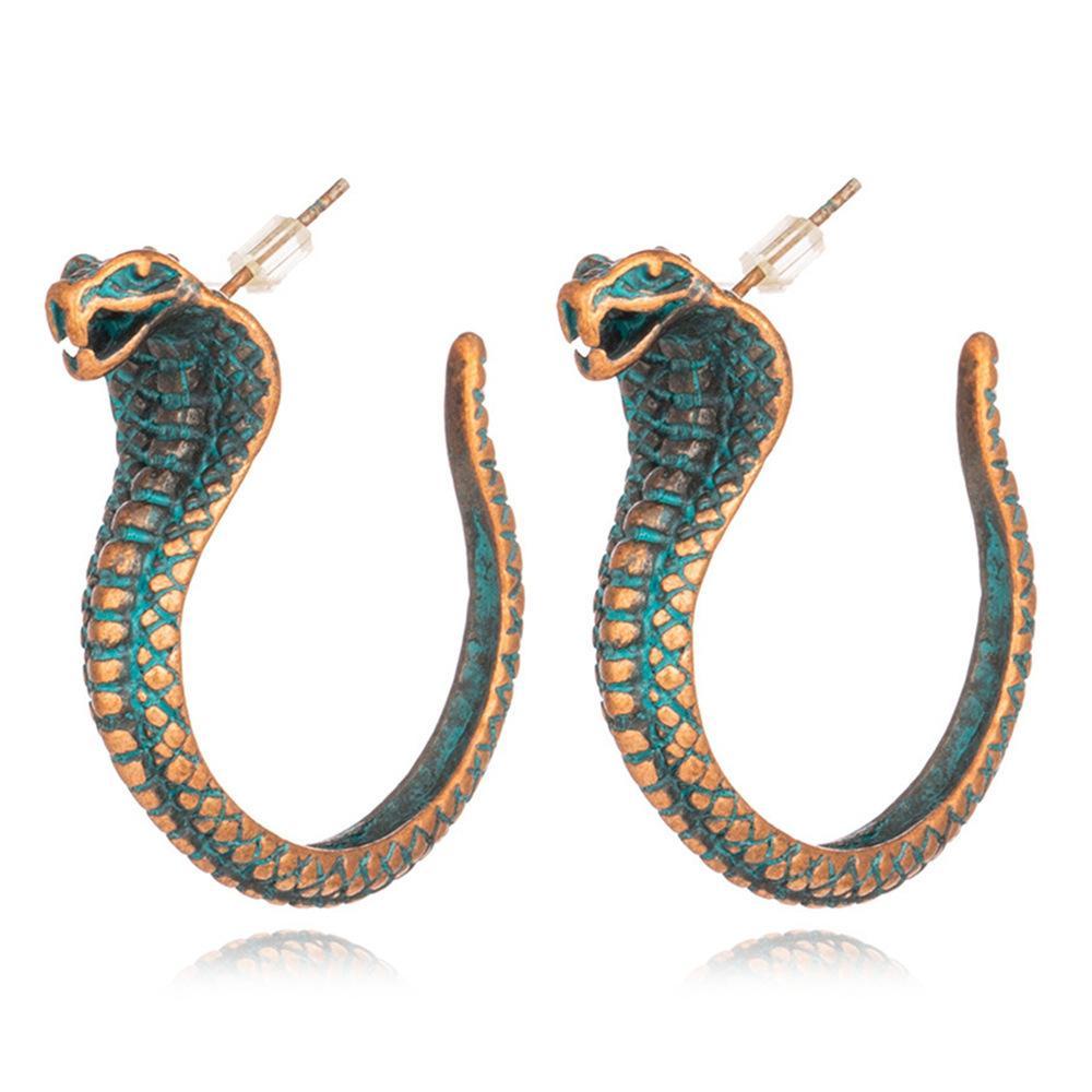 Retro Hand-Woven Rope Serpentine Earrings