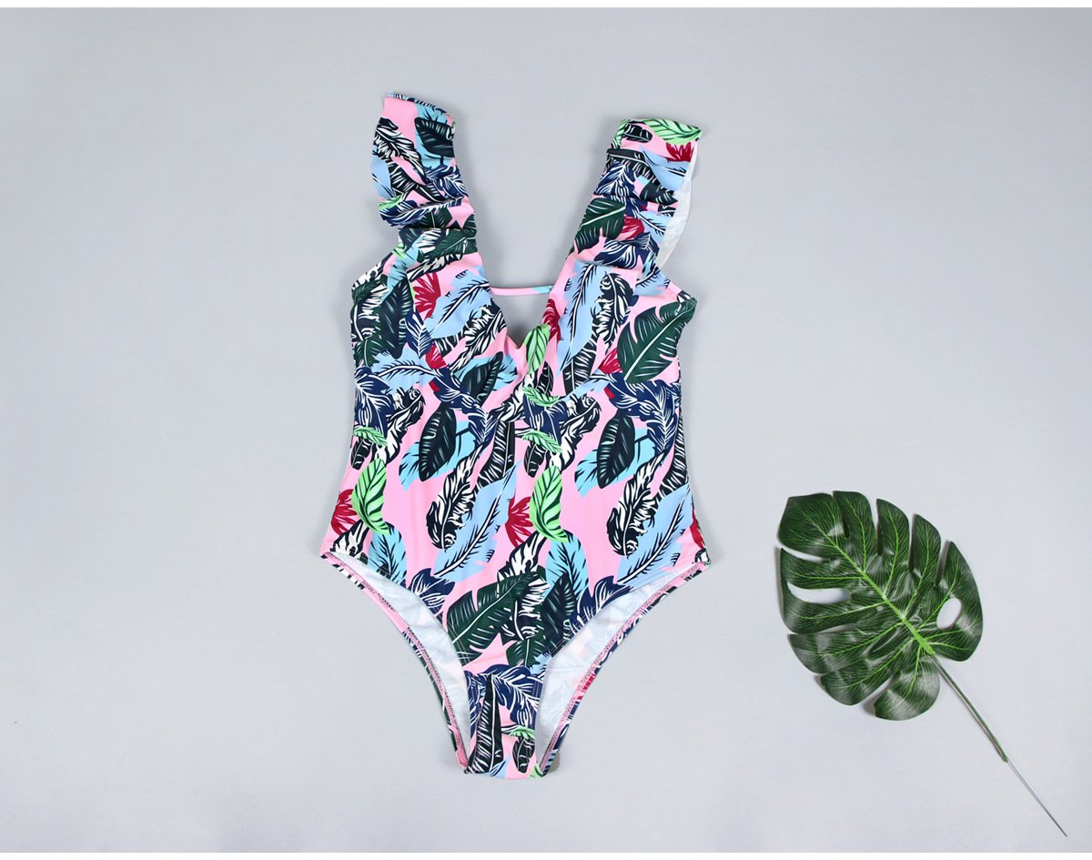 Falbala Printed One-Piece Swimwear