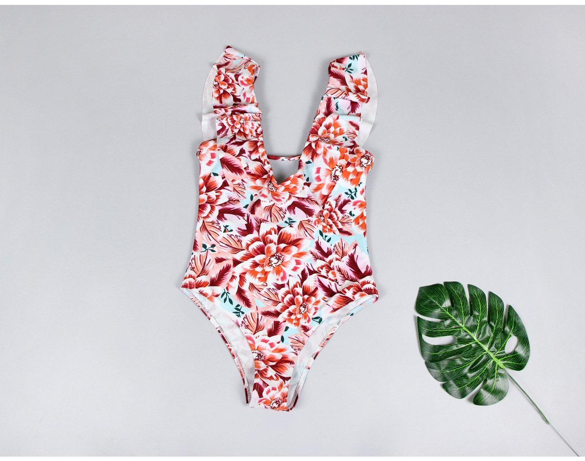 Falbala Printed One-Piece Swimwear