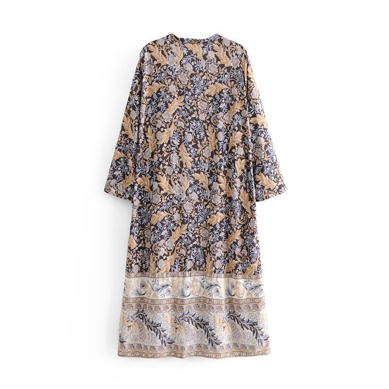 Printed Bohemia Sun-Protected Beach Cover-Ups
