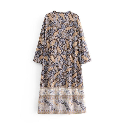 Printed Bohemia Sun-Protected Beach Cover-Ups