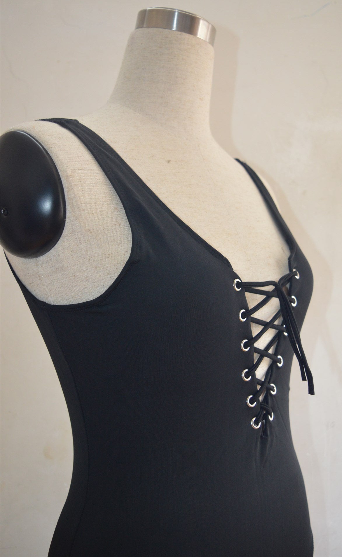 Lace-Up One Piece Open Back Sexy Bikini
