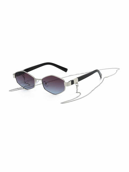Raina Polygonal Metal Sunglasses