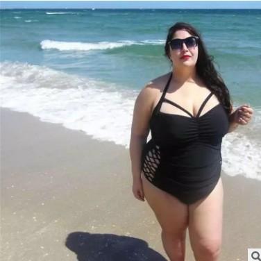 Women'S Plus Size Cross Lace Up Swimsuit