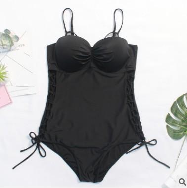 Women'S Plus Size Cross Lace Up Swimsuit